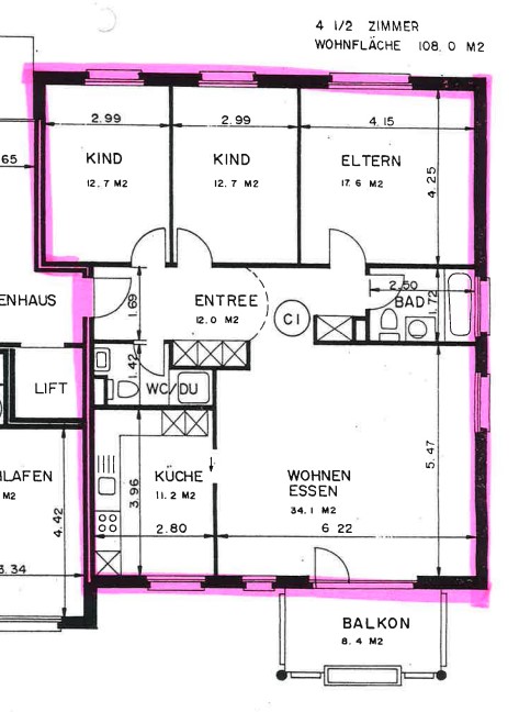 4 ½ rooms apartment