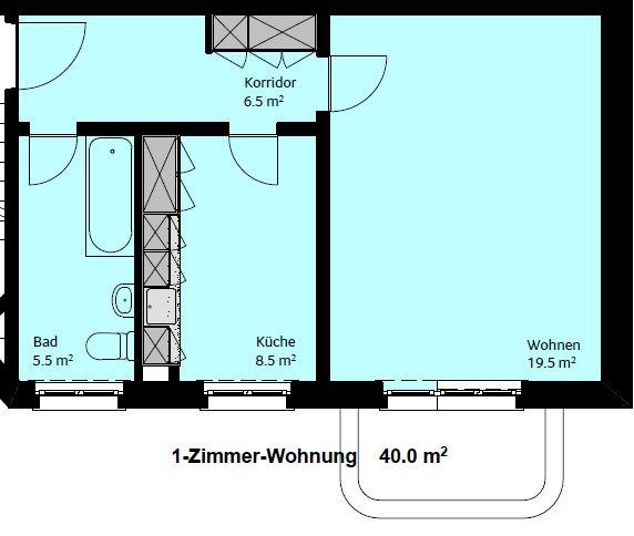 1 room apartment, Foto 4 von 4