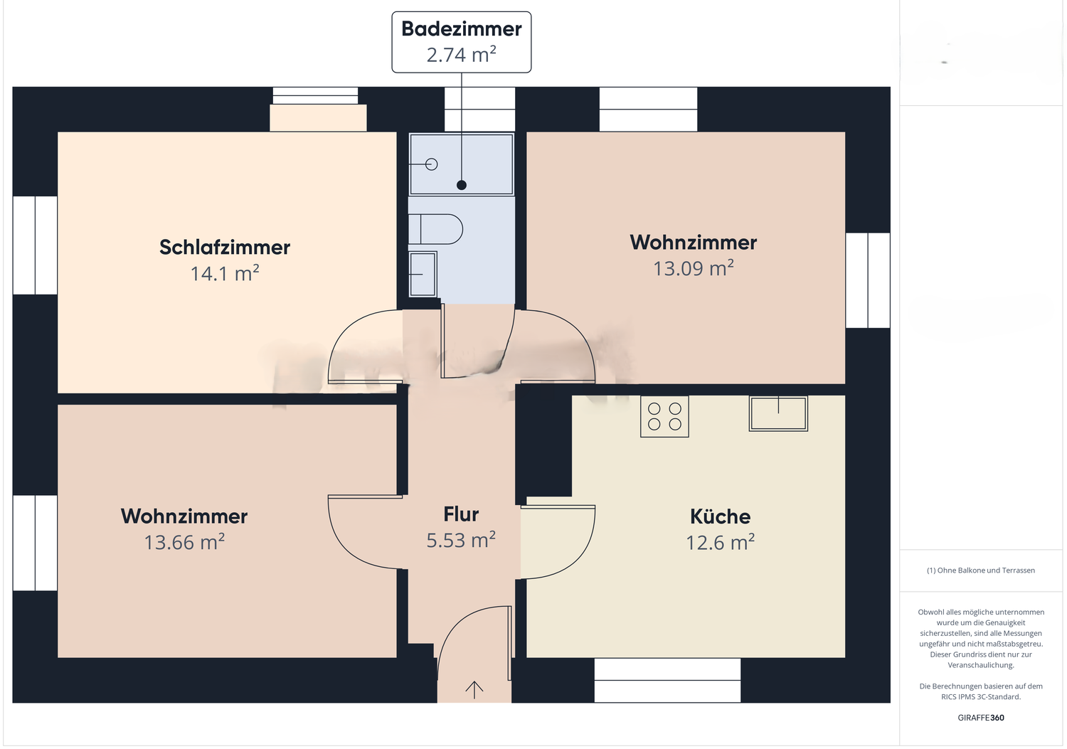 Appartement de 3 ½ pièces