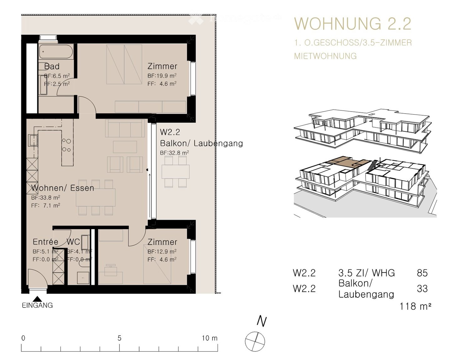 3 ½ rooms apartment, Foto 3 von 3