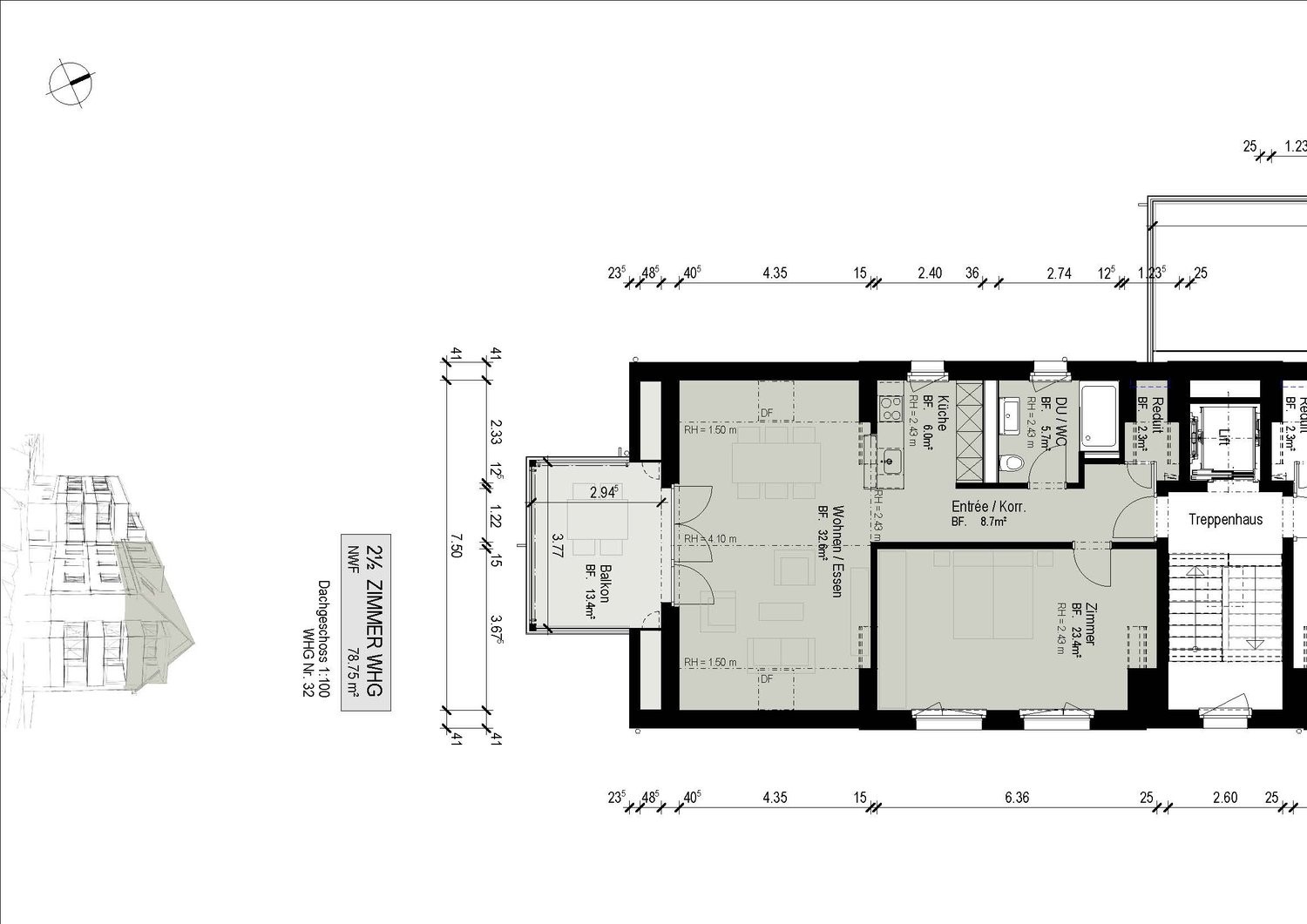 2 ½ rooms apartment