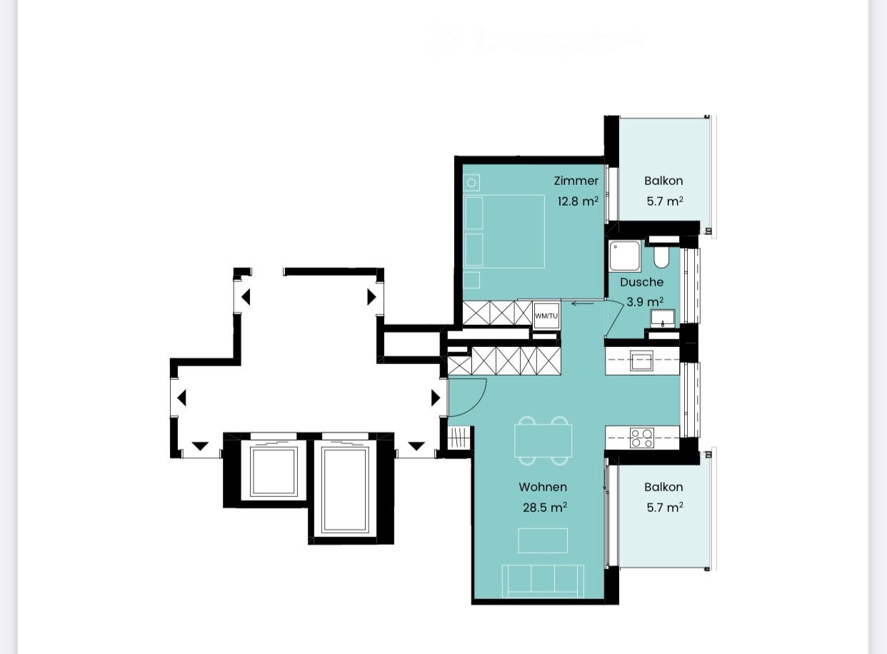 2 rooms apartment, Foto 1 von 5