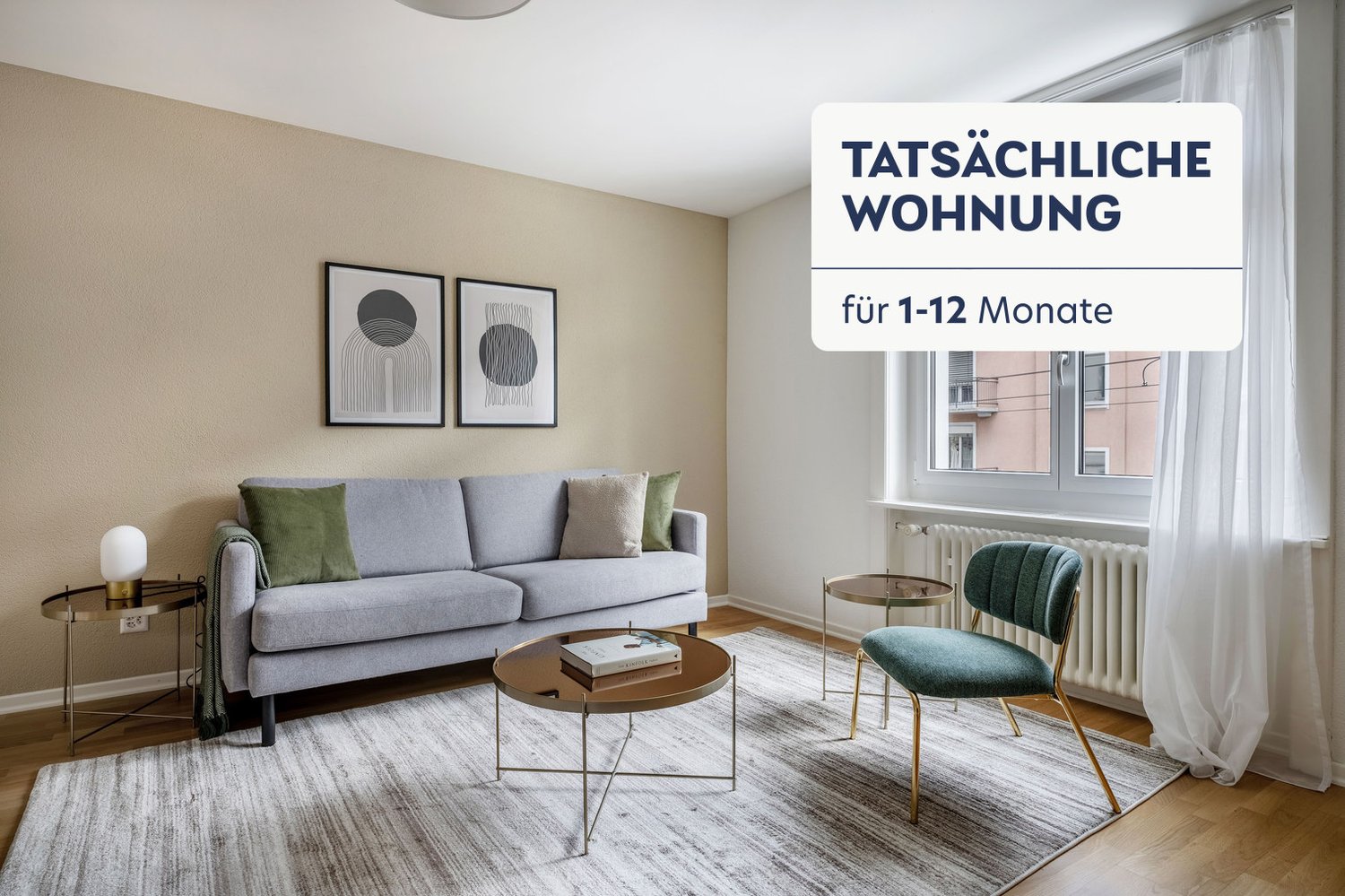 2 ½ rooms furnished flat
