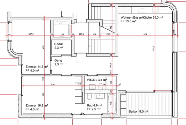 Appartement de 3 ½ pièces