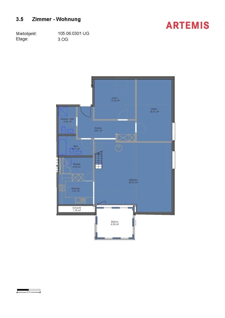 3 ½ rooms roof flat, Foto 3 von 10