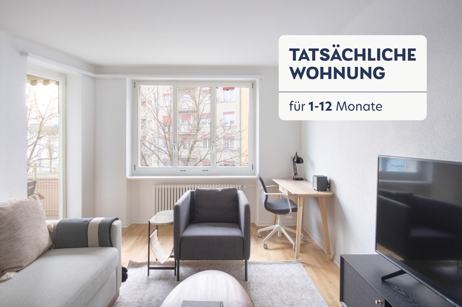 3 ½ rooms furnished flat