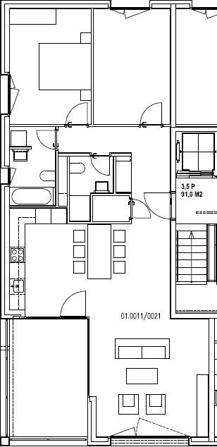 3 ½ rooms apartment