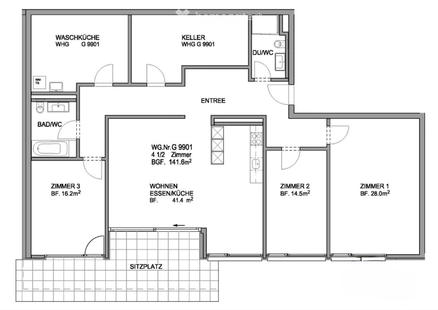 4 rooms apartment, Foto 2 von 2