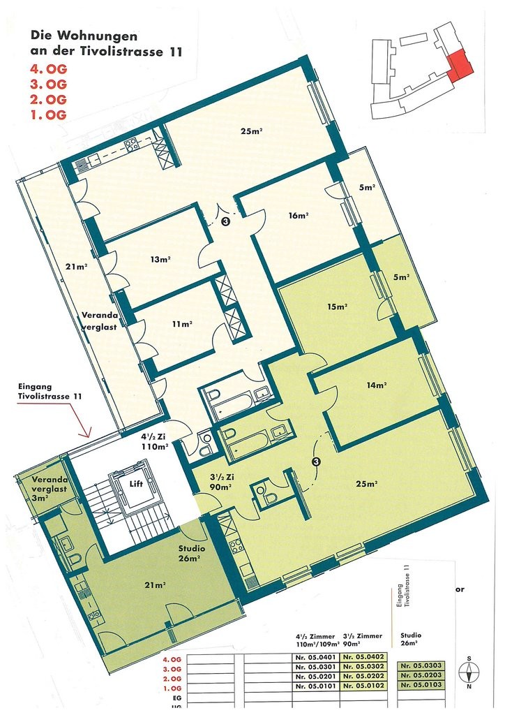 2 ½ rooms apartment
