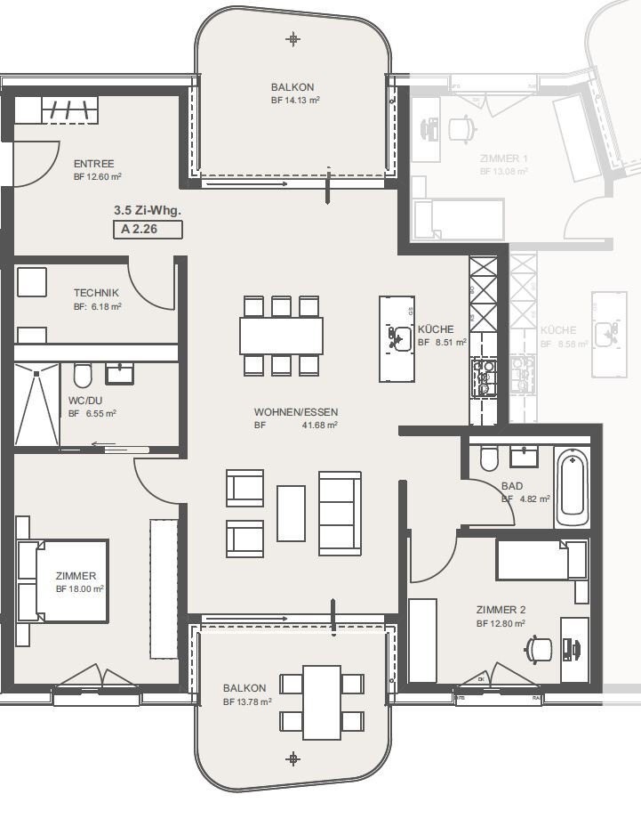 3 ½ rooms apartment