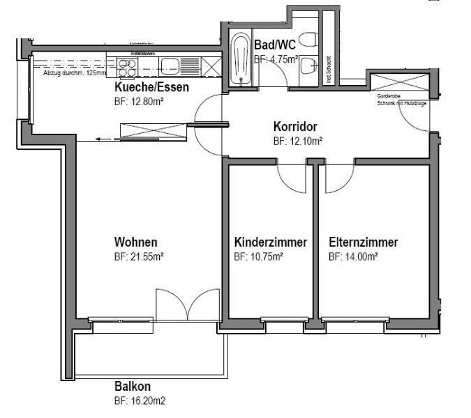 2 ½ rooms apartment, Foto 8 von 8