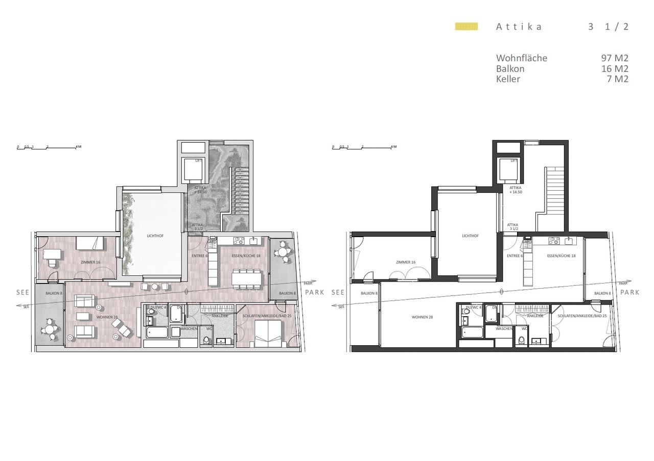3 ½ rooms attic flat