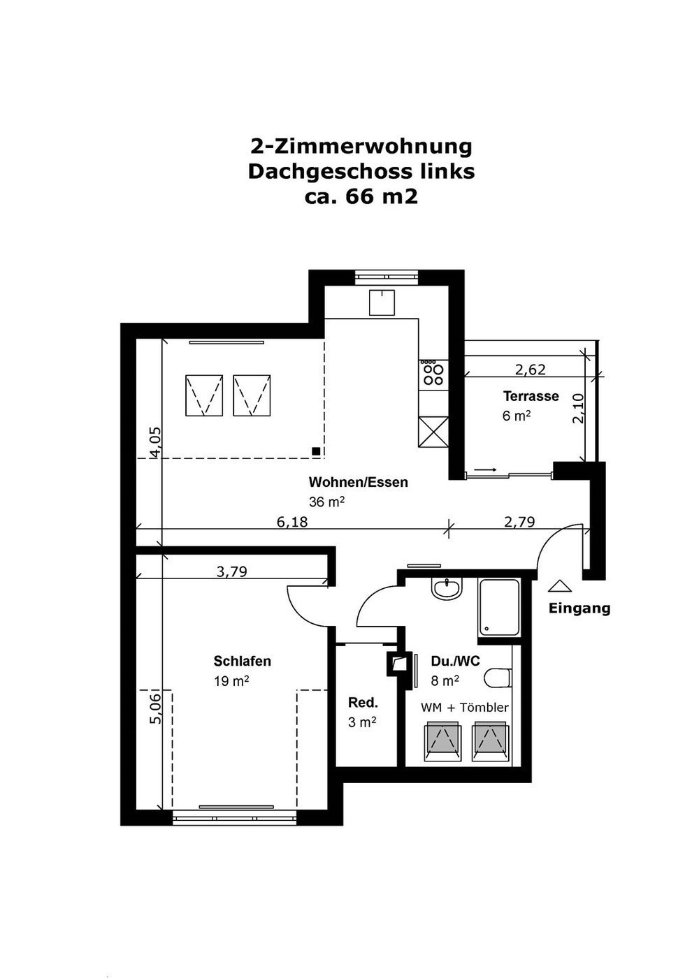 2 rooms roof flat, Foto 10 von 10