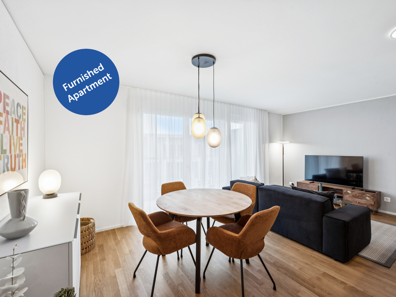 2 ½ rooms furnished flat
