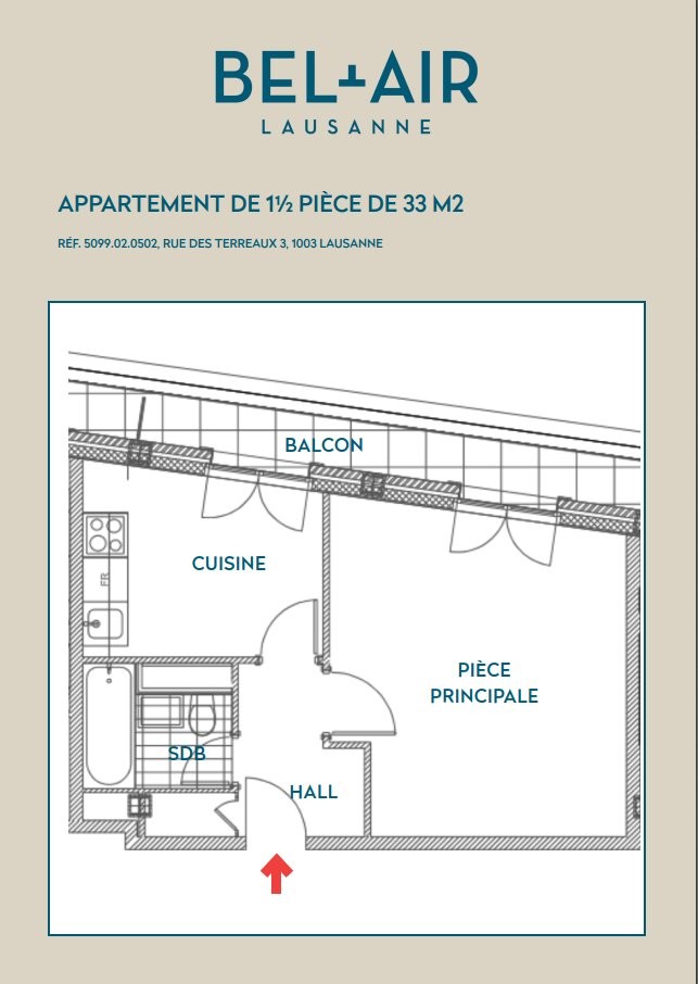 1 ½ rooms apartment