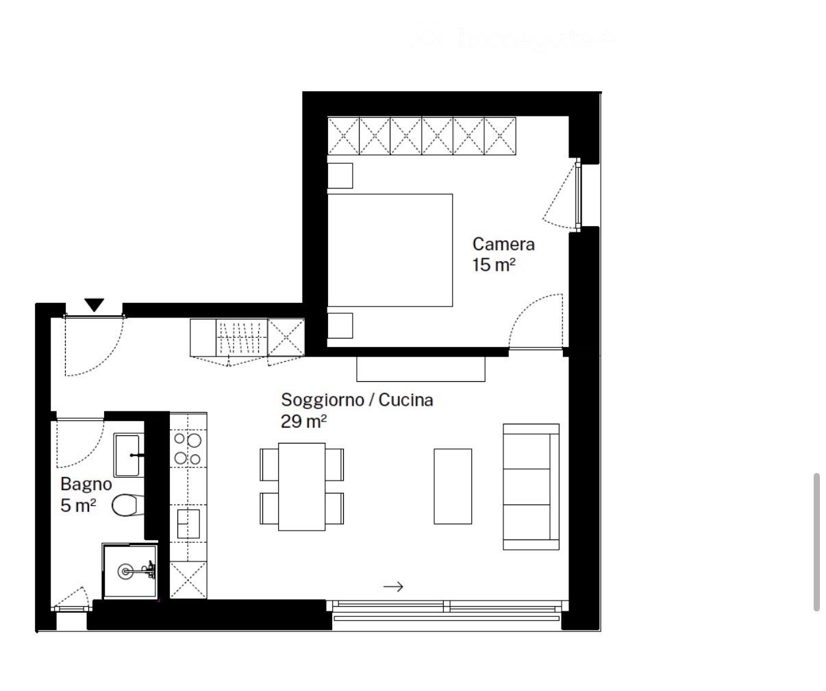 2 ½ rooms apartment