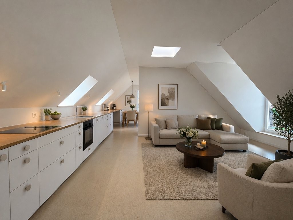 1 ½ pièces appartement au dernier étage