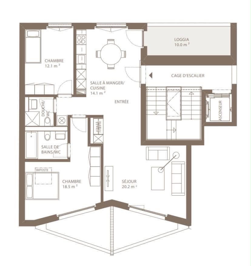 3 ½ rooms apartment