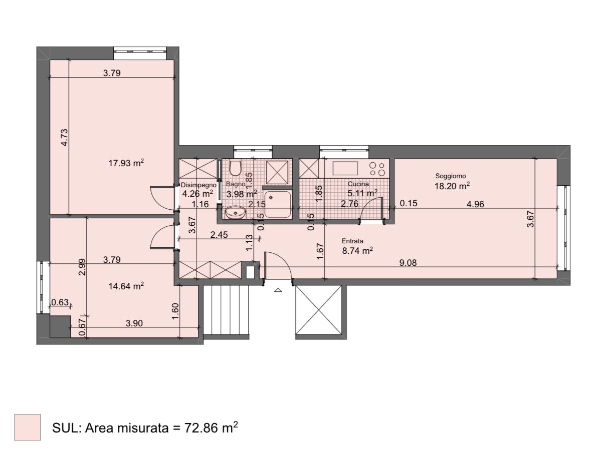 3 ½ rooms apartment