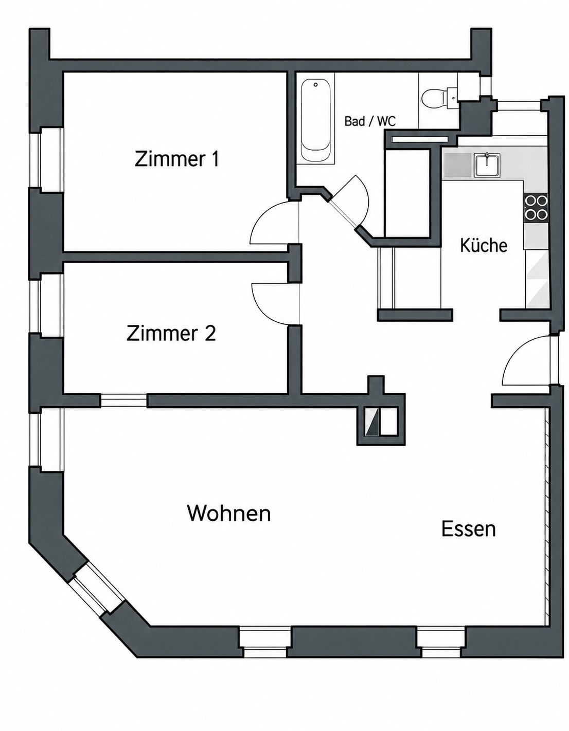 2 ½ rooms apartment