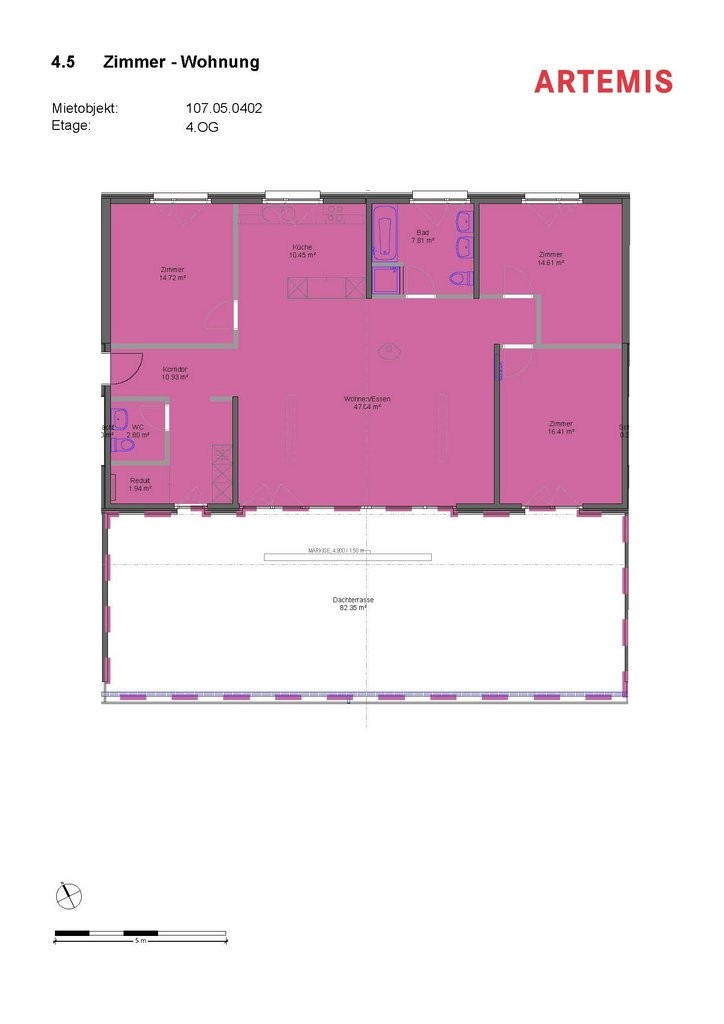 Appartement mansardé de 2 ½ pièces