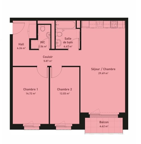 2-Zimmer-Wohnung