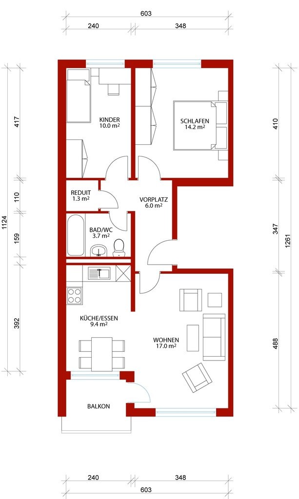 3 ½ rooms apartment