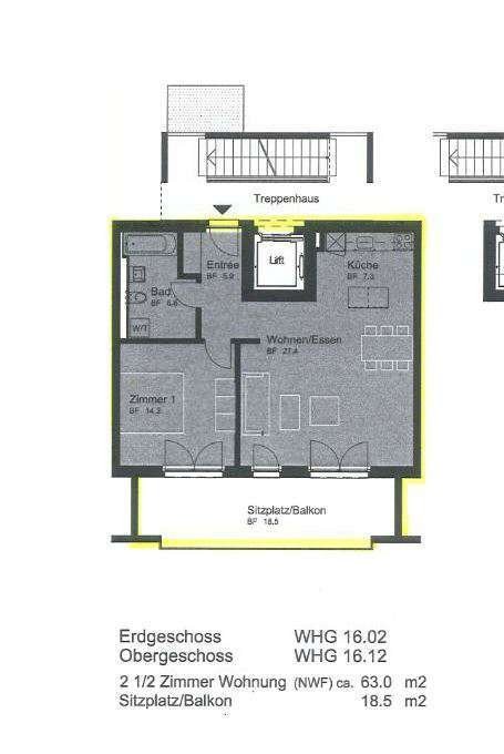 2 ½ rooms apartment