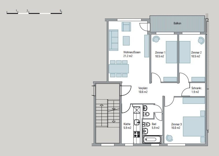 2 rooms apartment