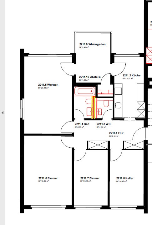4 rooms apartment