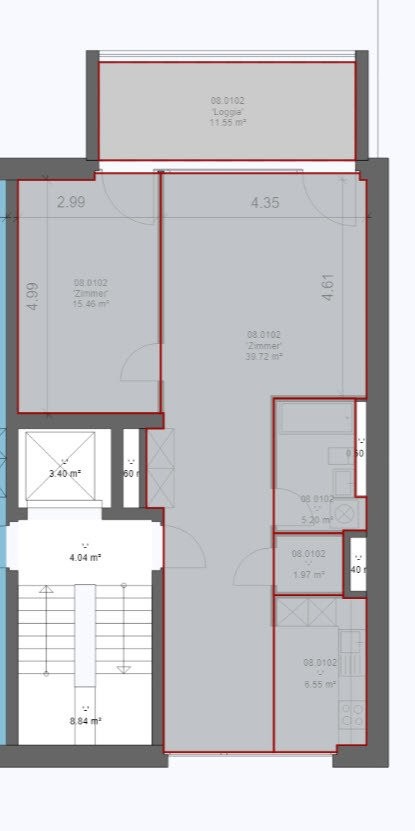 2 ½ pièces appartement