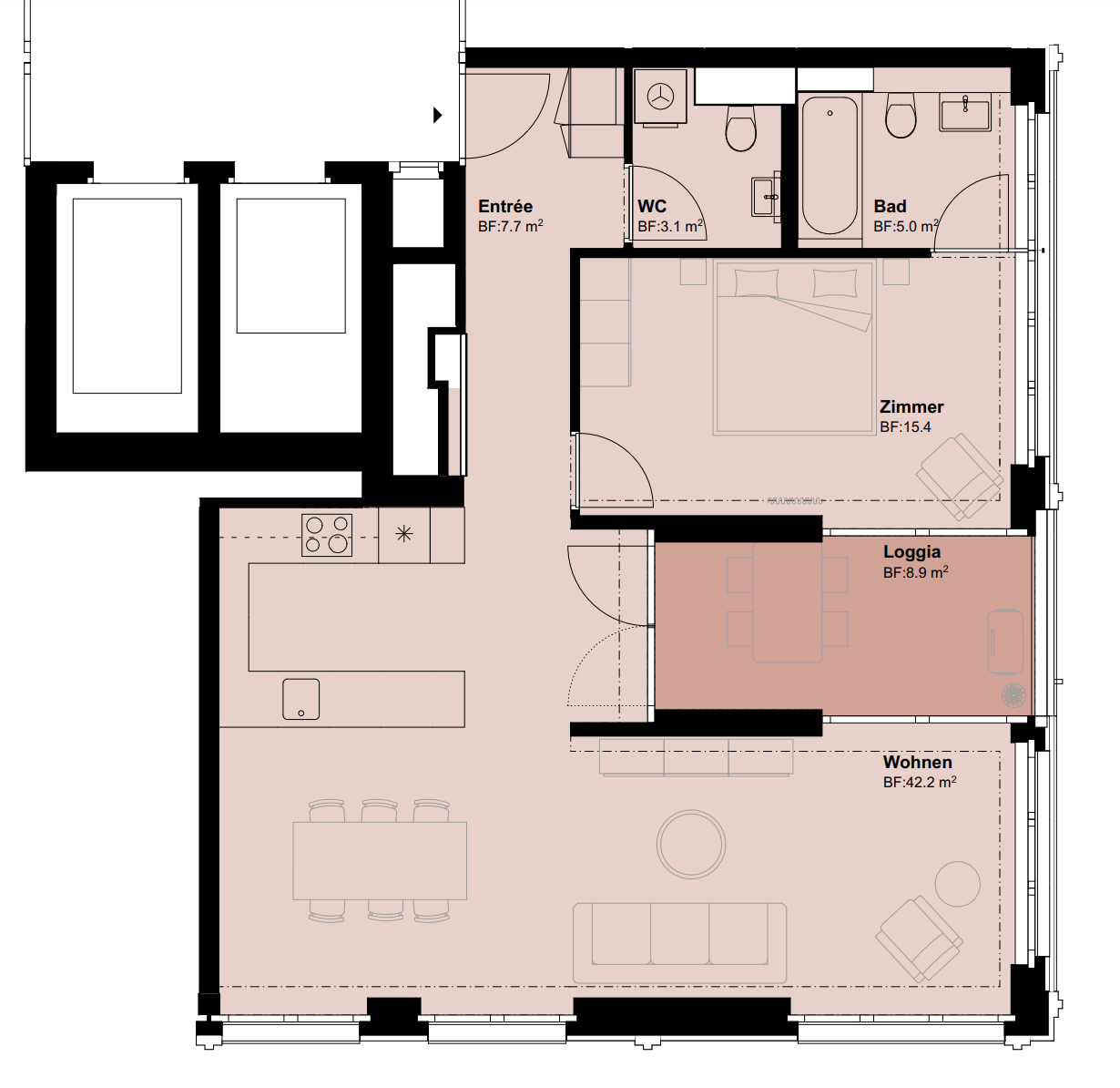 2 ½ Zimmer-Wohnung, Foto 2 von 7