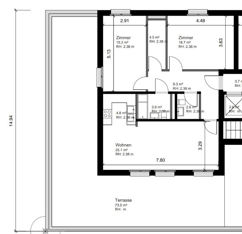 3 ½ pièces appartement