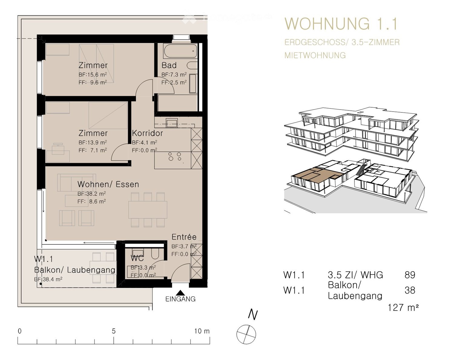 3 ½ rooms apartment, photo 3 of 3