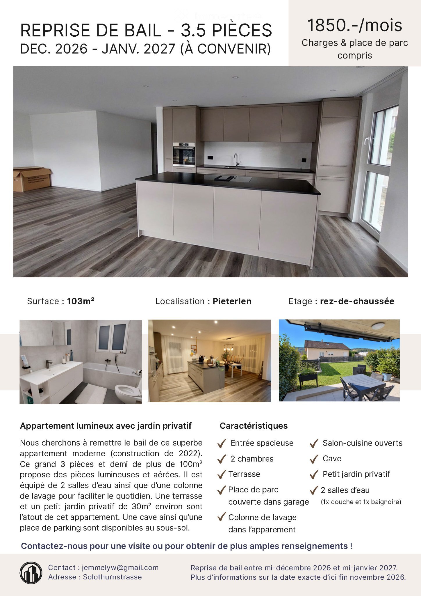 3 ½ Zimmer Wohnung, Foto 2 von 5