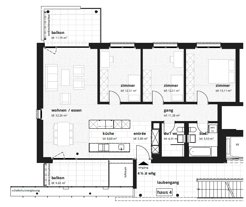 4 ½ rooms apartment, Foto 4 von 4