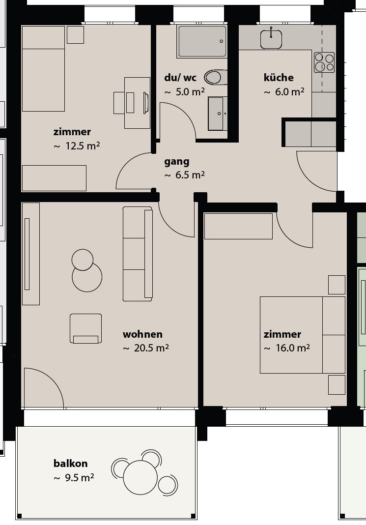 4 ½ rooms apartment