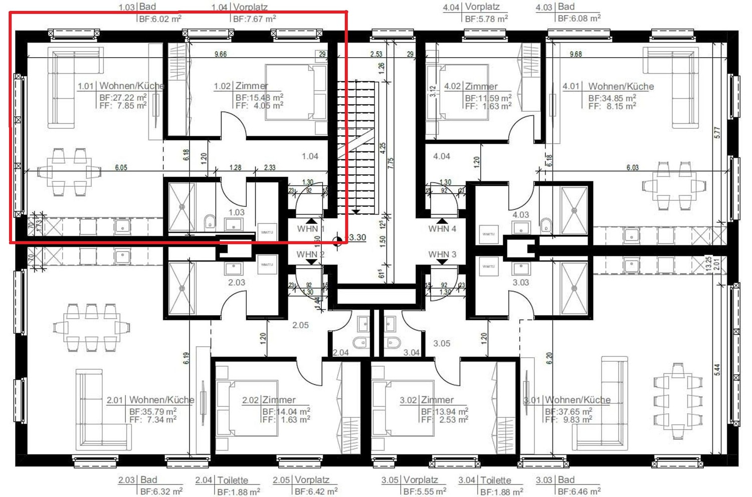 2 ½ rooms apartment