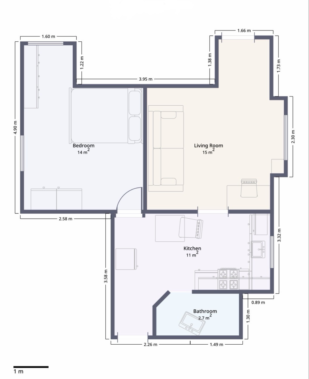2-Zimmer-Wohnung