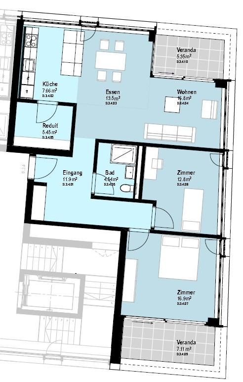 2 ½ rooms apartment