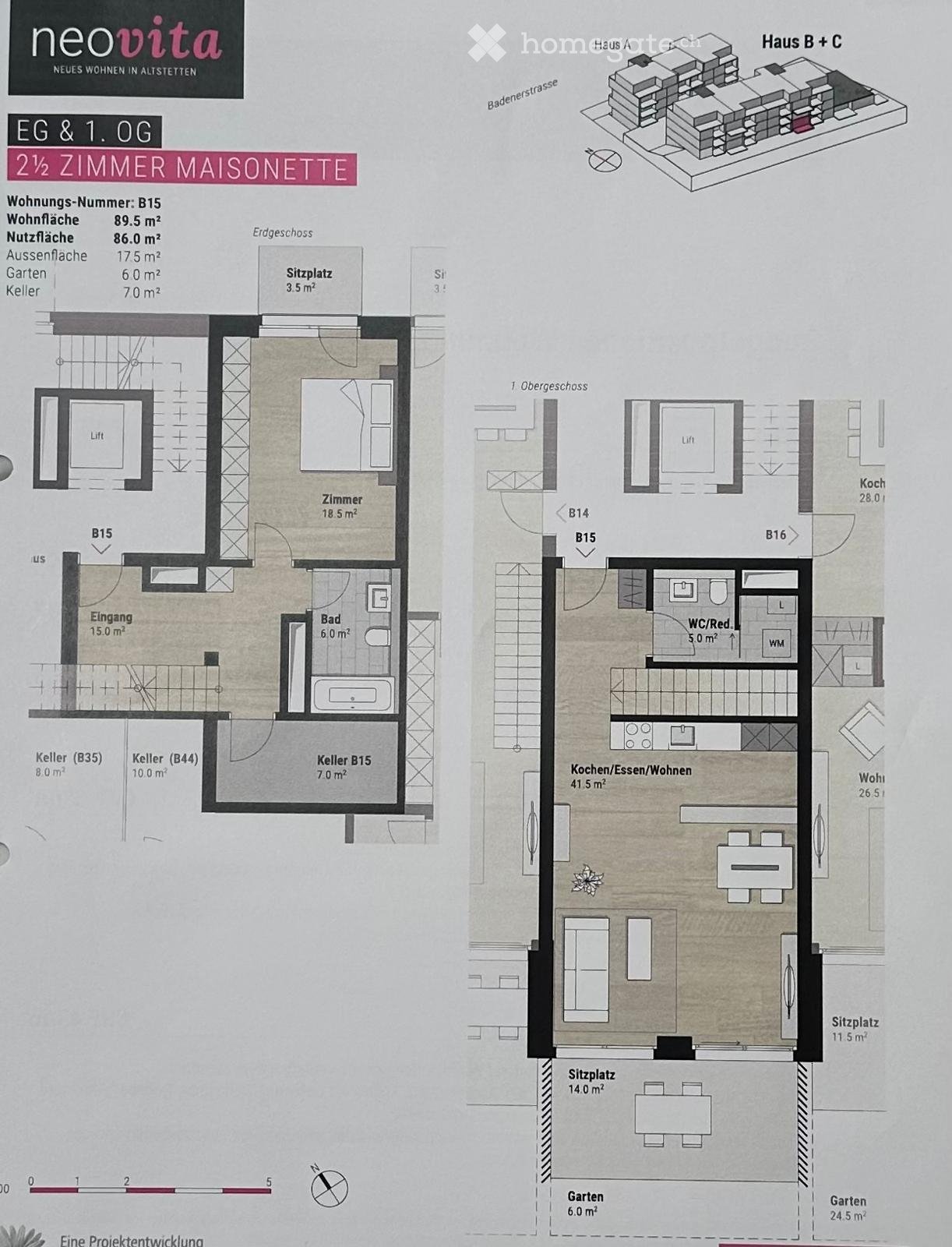 2 ½ rooms apartment