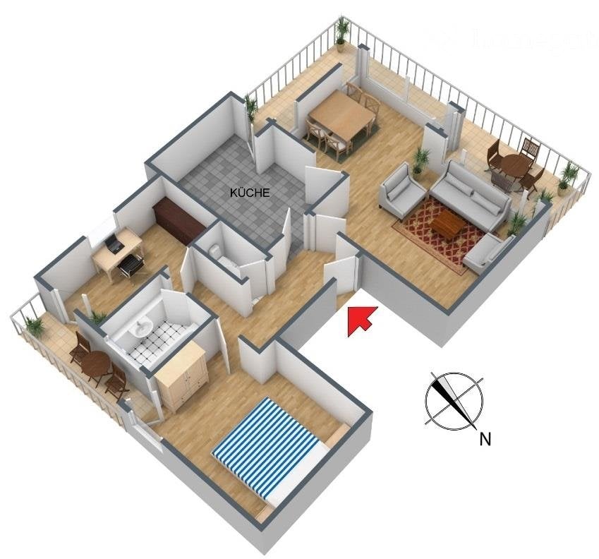 3 rooms apartment, Foto 5 von 5