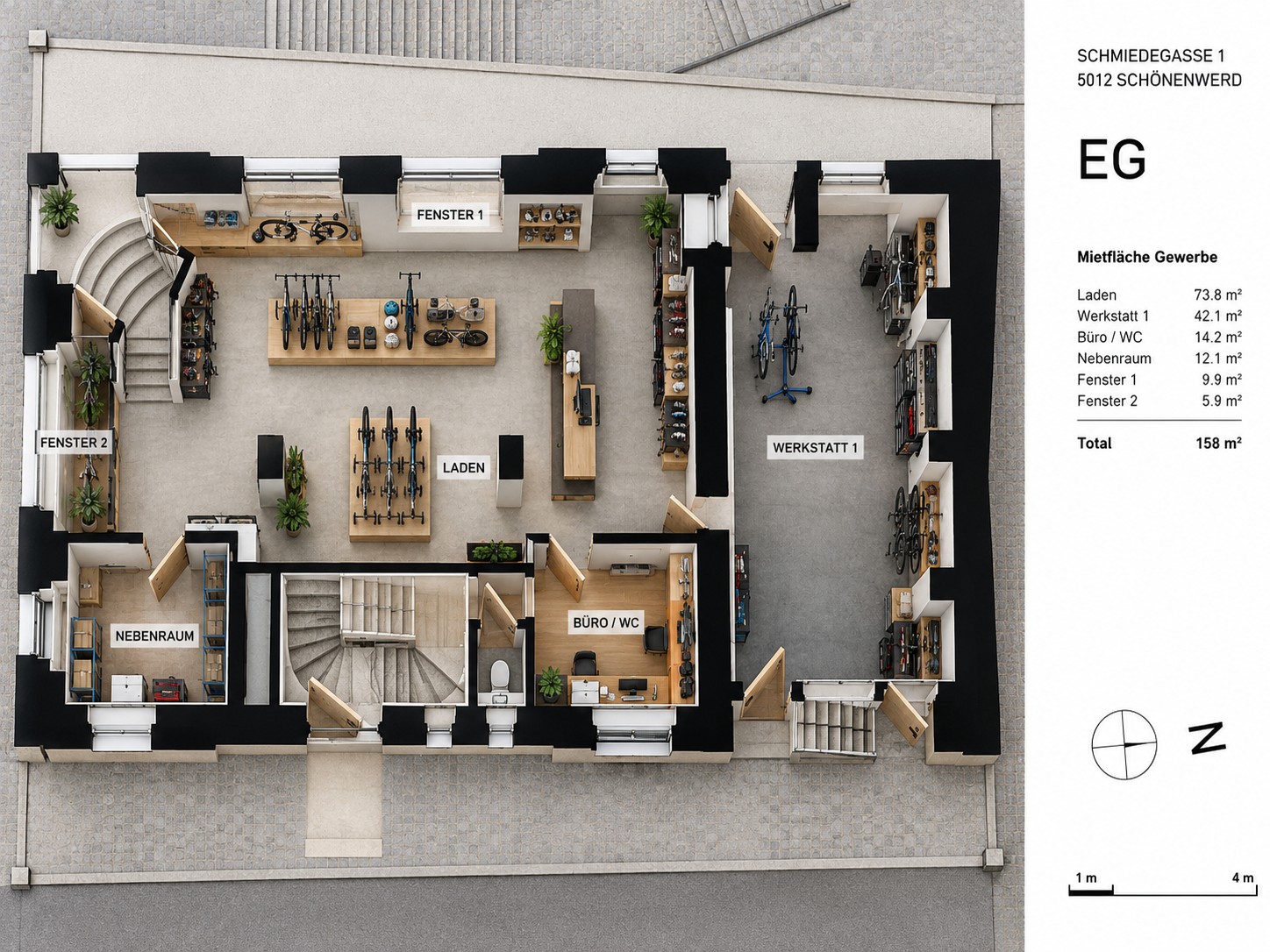 250m² commercial