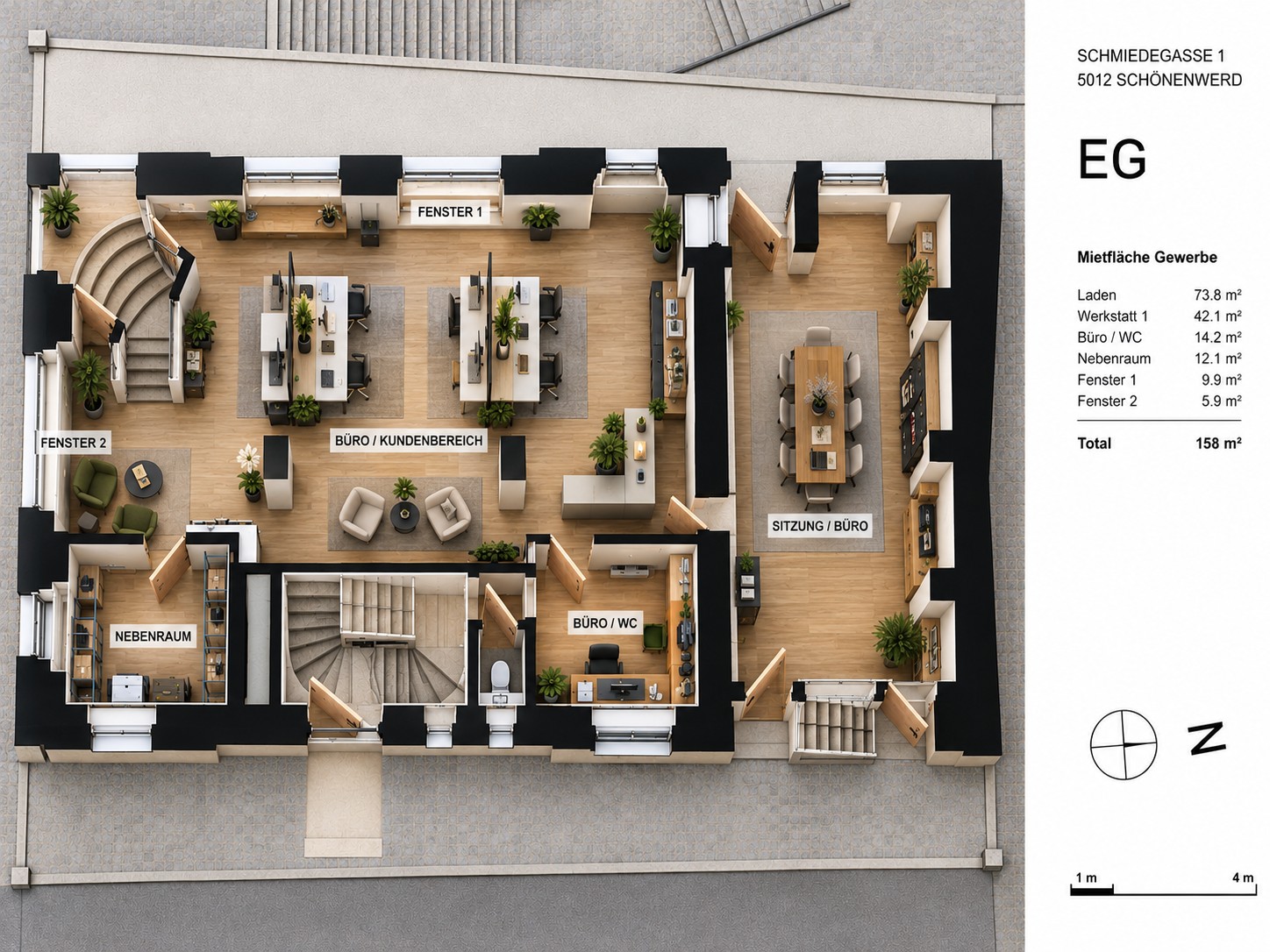 250m² commercial
