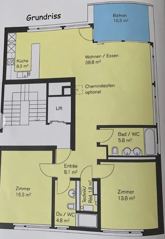 3 ½ rooms apartment