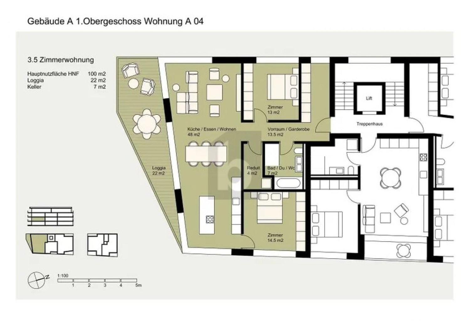 3 ½ rooms apartment