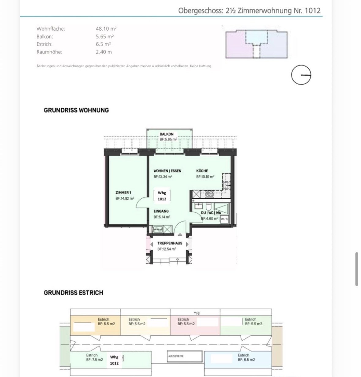 3 ½ rooms apartment