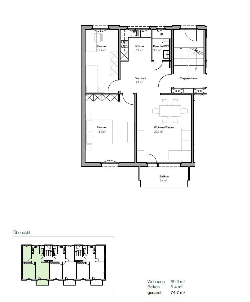 3 ½ rooms apartment, Foto 8 von 10