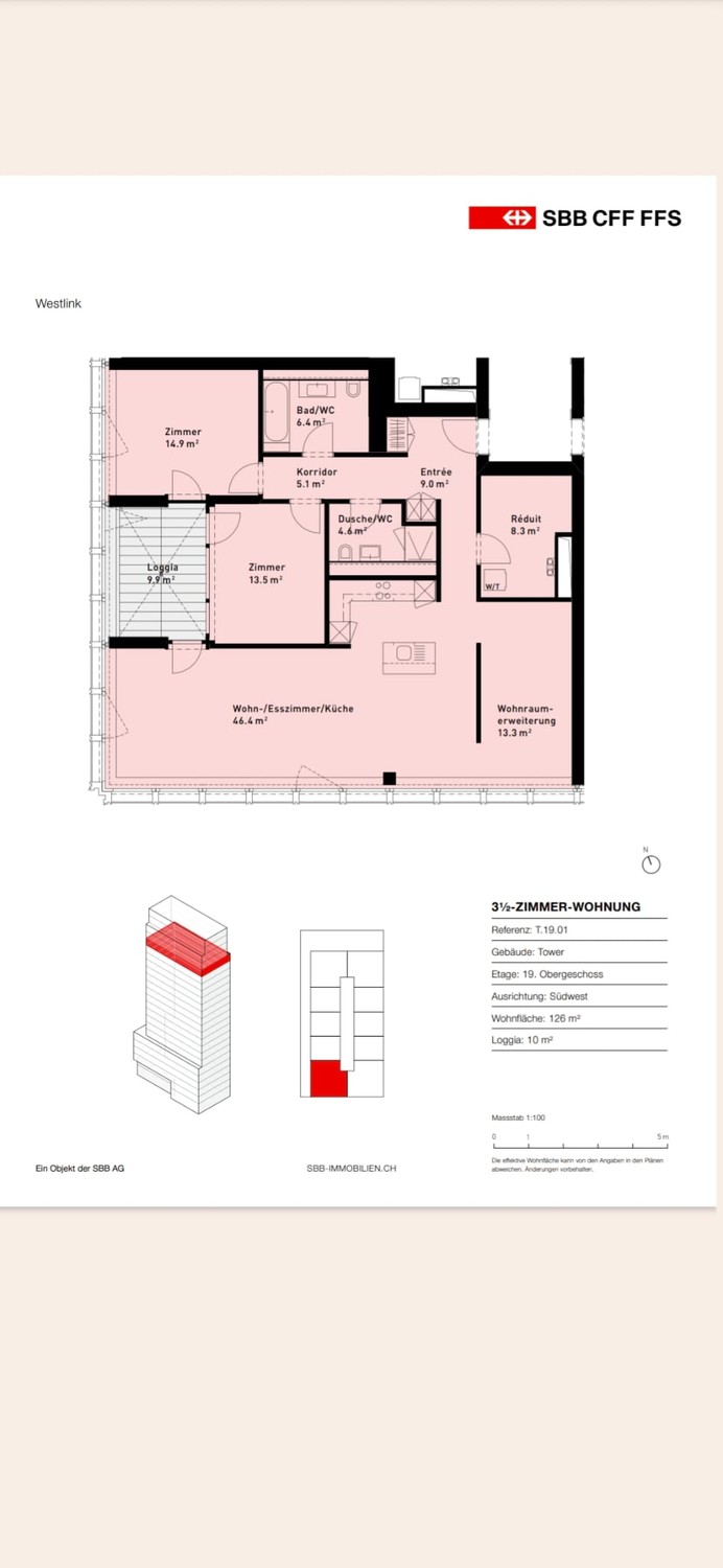 Appartement de 3 ½ pièces, photo 10 sur 10