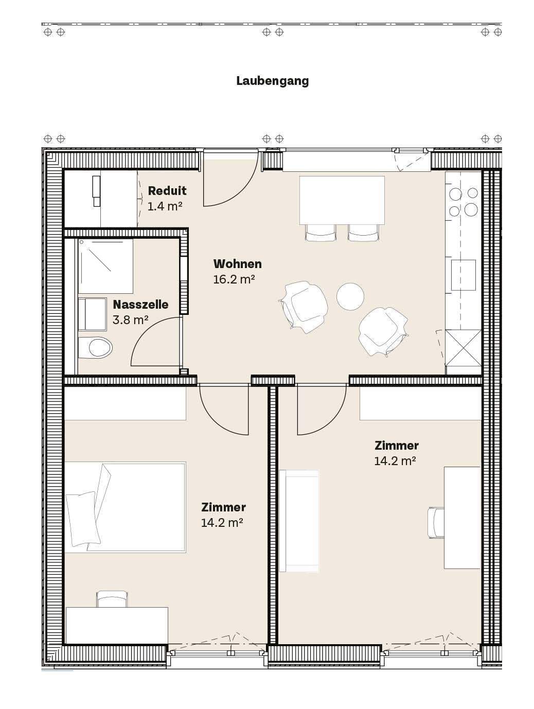 3 rooms apartment